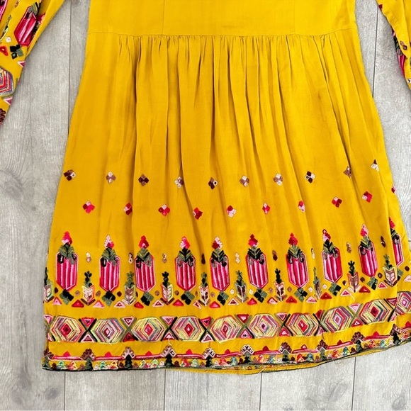 Anthropologie Floreat Raella Embroidered Long Sleeve Tunic Dress XS - Picture 10 of 16